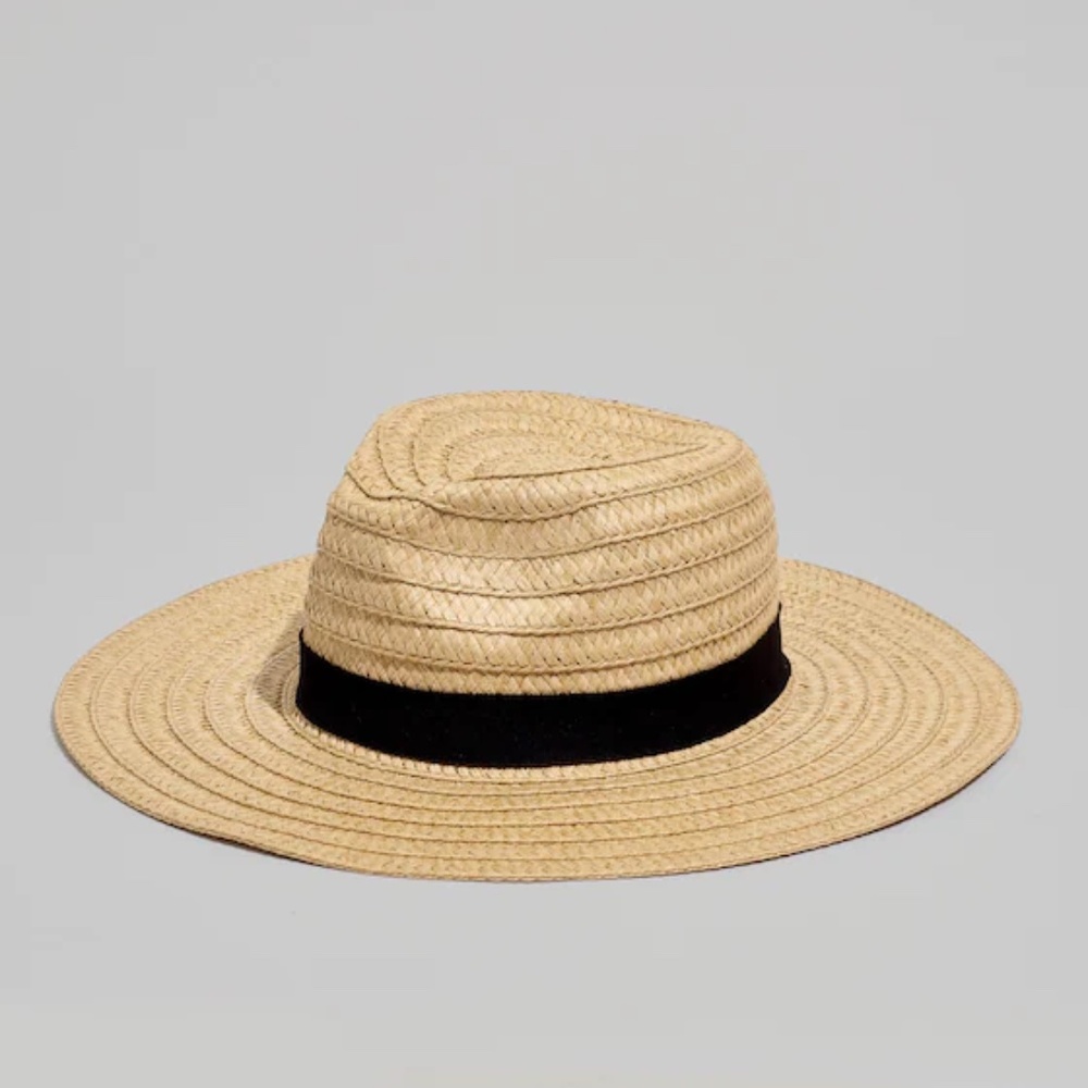 NWOT Madewell Packable Straw Hat in Natural Straw (Size S-M)